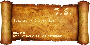 Taussig Sarolta névjegykártya